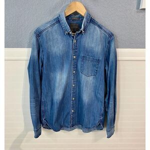 H&M LOGG Medium Wash Faded Button Down Jean Jacket Women's Size Medium